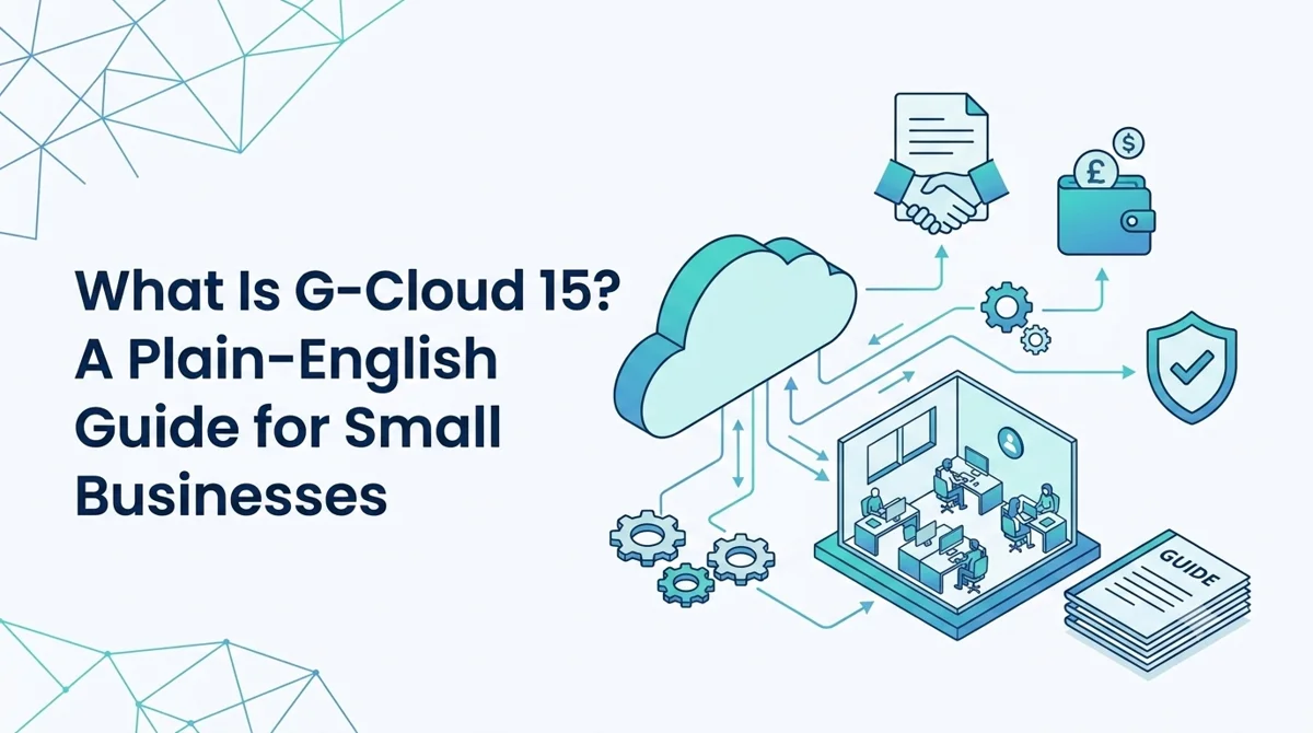Illustration for a guide to G-Cloud 15 for small businesses
